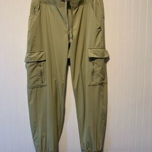 Olive Green Cargo Jogger Pants